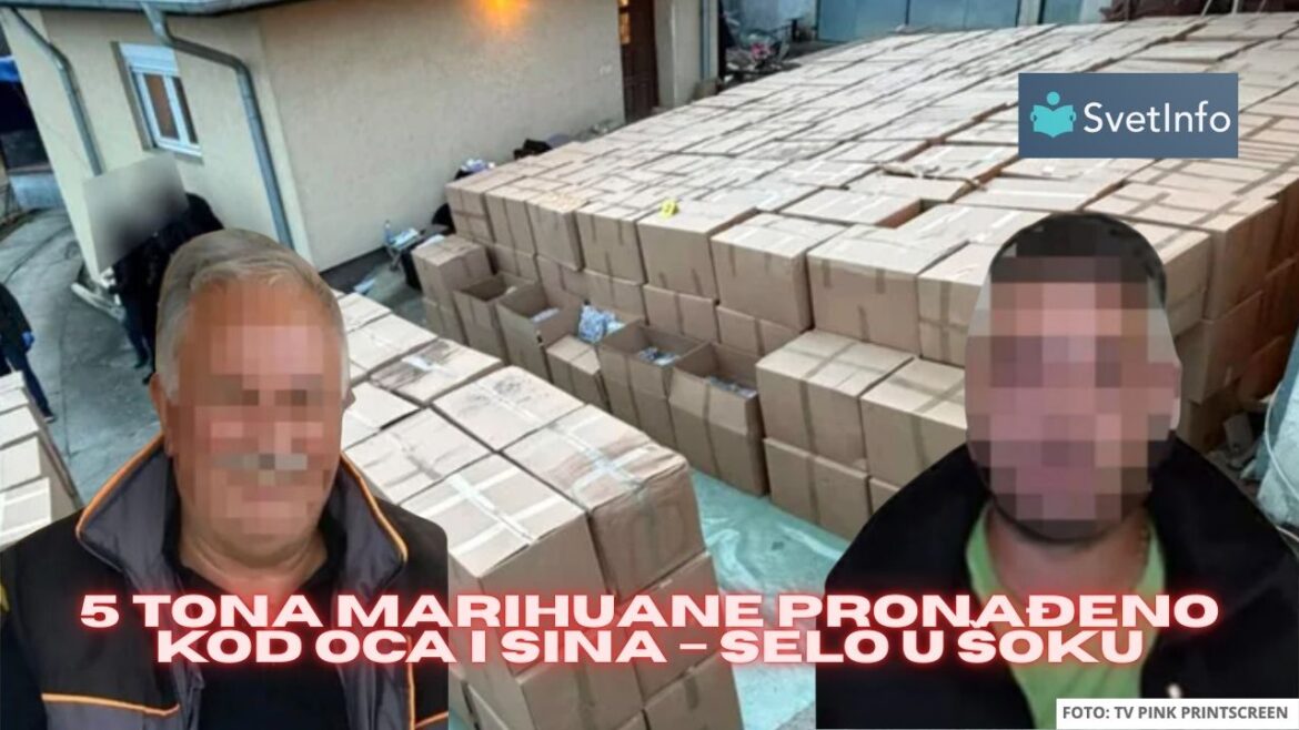 ŠOK U SELU: Kod oca i sina pronađeno 5 tona marihuane