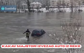 Rade Šakotić iz BiH izvezao auto iz nabujale reke