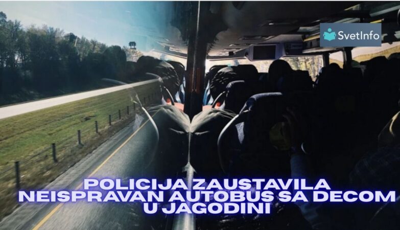 Policija zaustavila neispravan autobus sa decom u Jagodini
