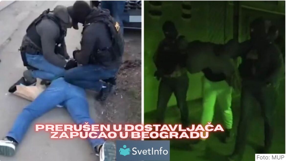 Snimak hapšenja Crnogorca koji je glumio dostavljača pa pucao